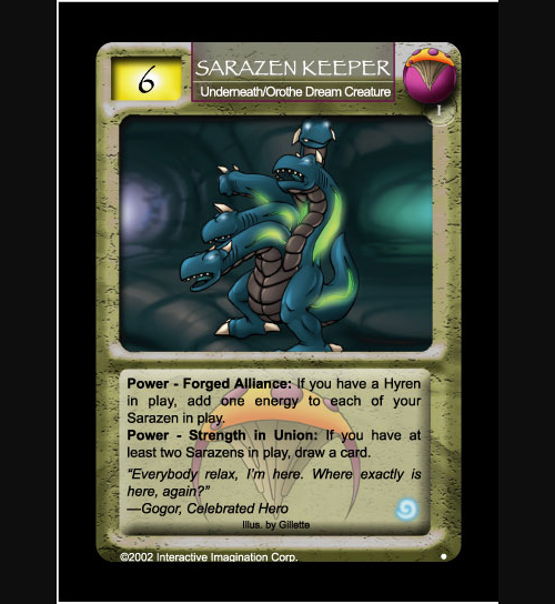 Sarazen Keeper - Underneath